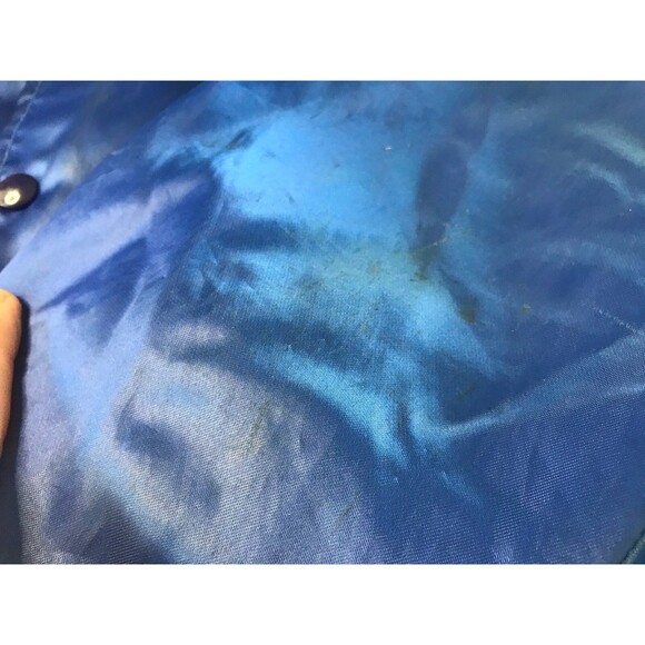 Vintage Snap-on Tools Jacket Blue Satin Snap Front XL Swingster Made In USA - Picture 6 of 14